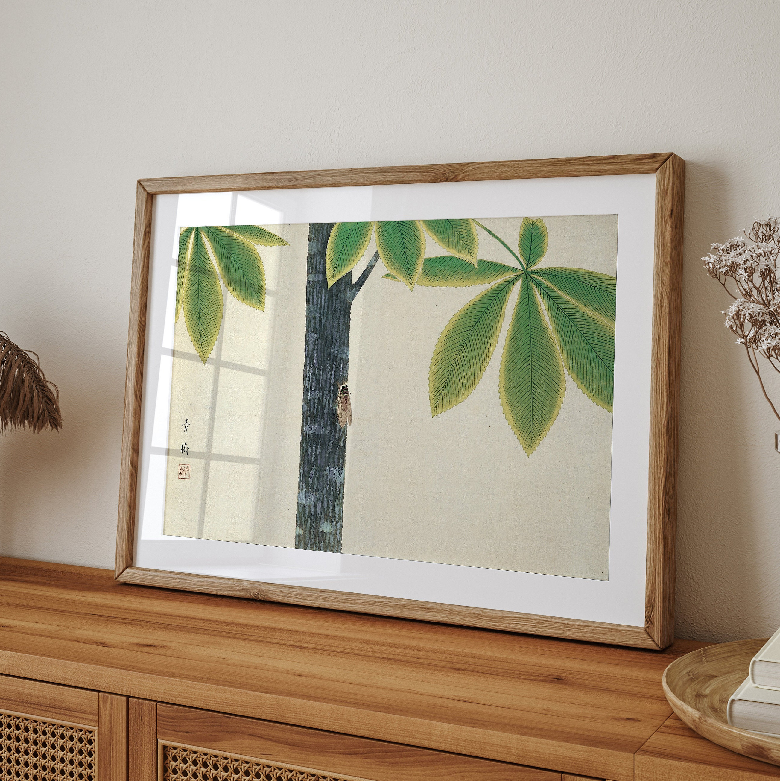 Japanese Minimalist Wall Art - Plants Japanese Art Print - Minimalist ...