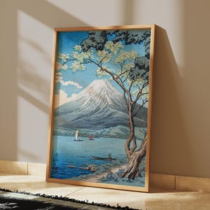 Mount Fuji Art | Japanese Minimalist Art | Japanese Vintage Wall Art | Digital Print