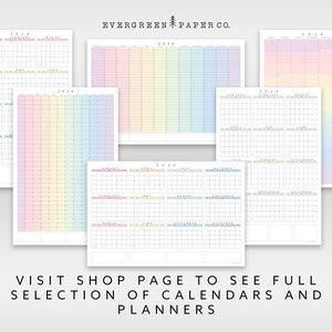 PRINTABLE 2024 Large Wall Calendar Poster Yearly and Monthly - Etsy