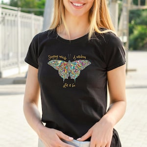 Butterfly Song Lyric Short Sleeve Tee, John Lennon Lyrics Tee, Beatles Shirt, Birthday Gift Ideas, Motivational Song Lyrics Shirt