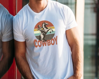 Country Western Cowboy Graphic Tee, Midwest Shirt, Wild West Tee, Holiday Gifts For Men