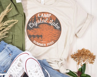Camp Crystal Lake Shirt, Trendy Fall Tee, Spooky Season Shirt, Scary Halloween Movie Shirt, Holiday Gift Idea, Unique Vintage Tee