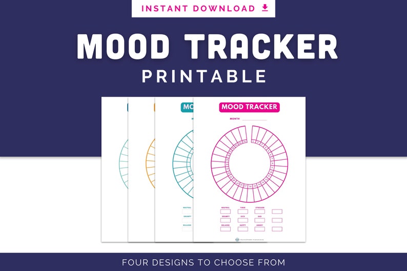 Circle Mood Tracker Printable Digital Files to Print at Home - Etsy