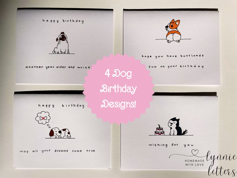 Dog Birthday Cards Etsy