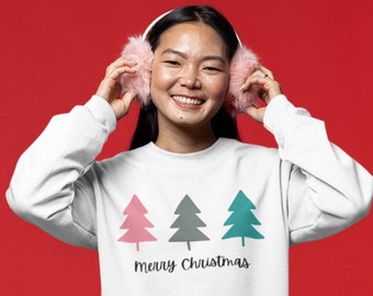 Retro Christmas Tree Sweater, Tree Sweatshirt, Christmas Tree Sweatshirt, Holiday Sweater, Holiday Gift for Women