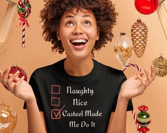 Camiseta navideña "Casteel me hizo hacerlo", camiseta de lector