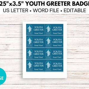 Youth Greeter Badges (LDS)