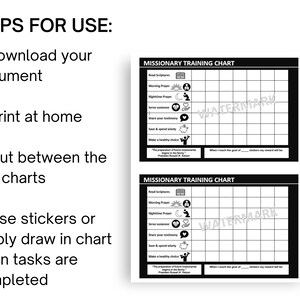 Printable Missionary Training Reward Chart for Primary Aged Children - Etsy