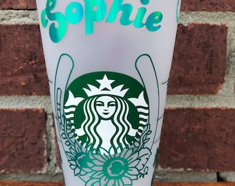 Horse Lover Cold Cup, Starbucks Venti 24oz, Horseshoes, Personalized