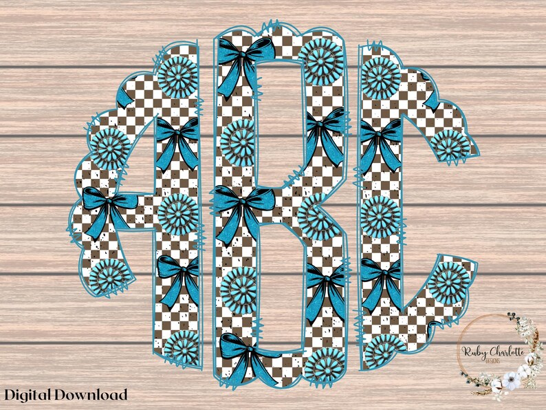 Country Monogram Western Coquette Monogram | Custom Cowboy Initials | Rustic Country ...