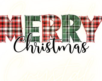Buon Natale a quadri PNG: disegno a sublimazione (download digitale)