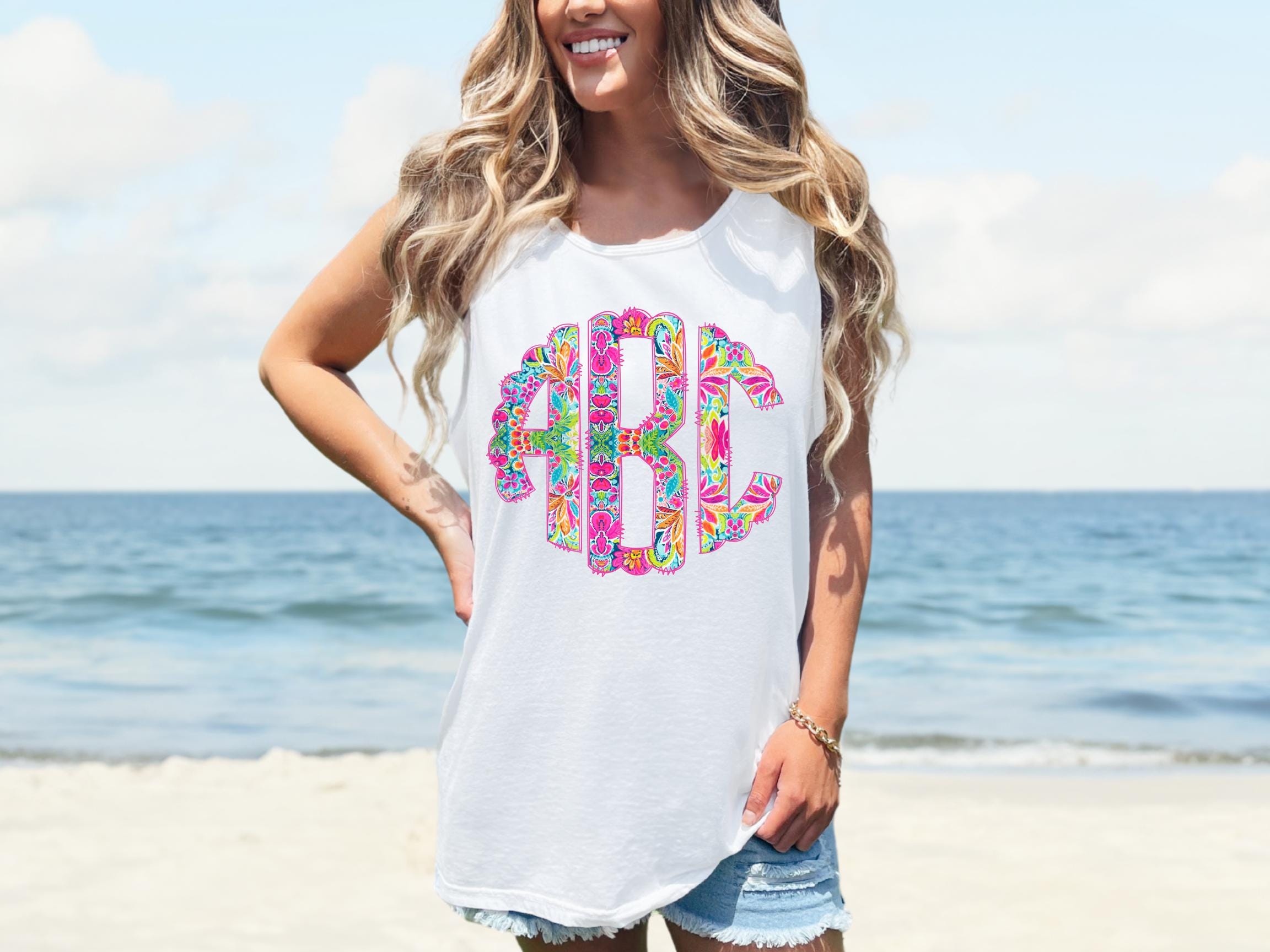 Bright Paisley Custom Monogram (digital Download) - Etsy