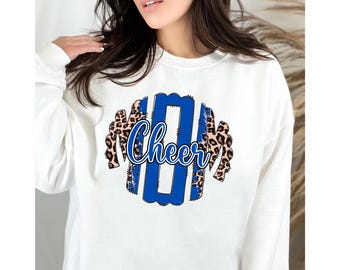 Cheer Mom Leopard Print PNG Design: School Spirit (Digital Download)