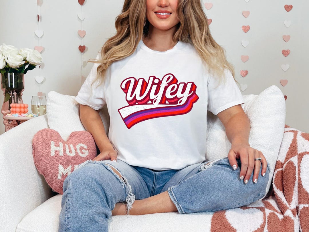 Retro Wifey PNG: Valentine's Day Shirt Design (digital Download) - Etsy