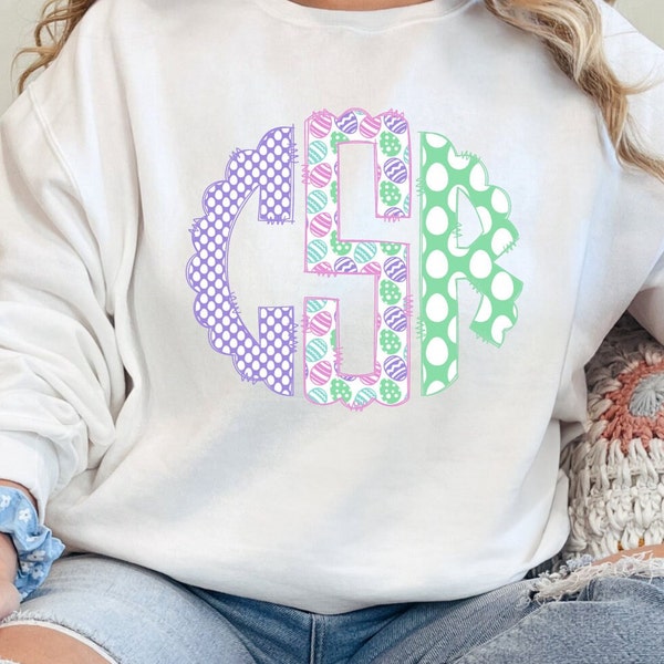 Easter Egg Single Custom Monogram | Personalized Pastel Easter Monogram | Cute T-Shirt Design | Made to Order Monogram