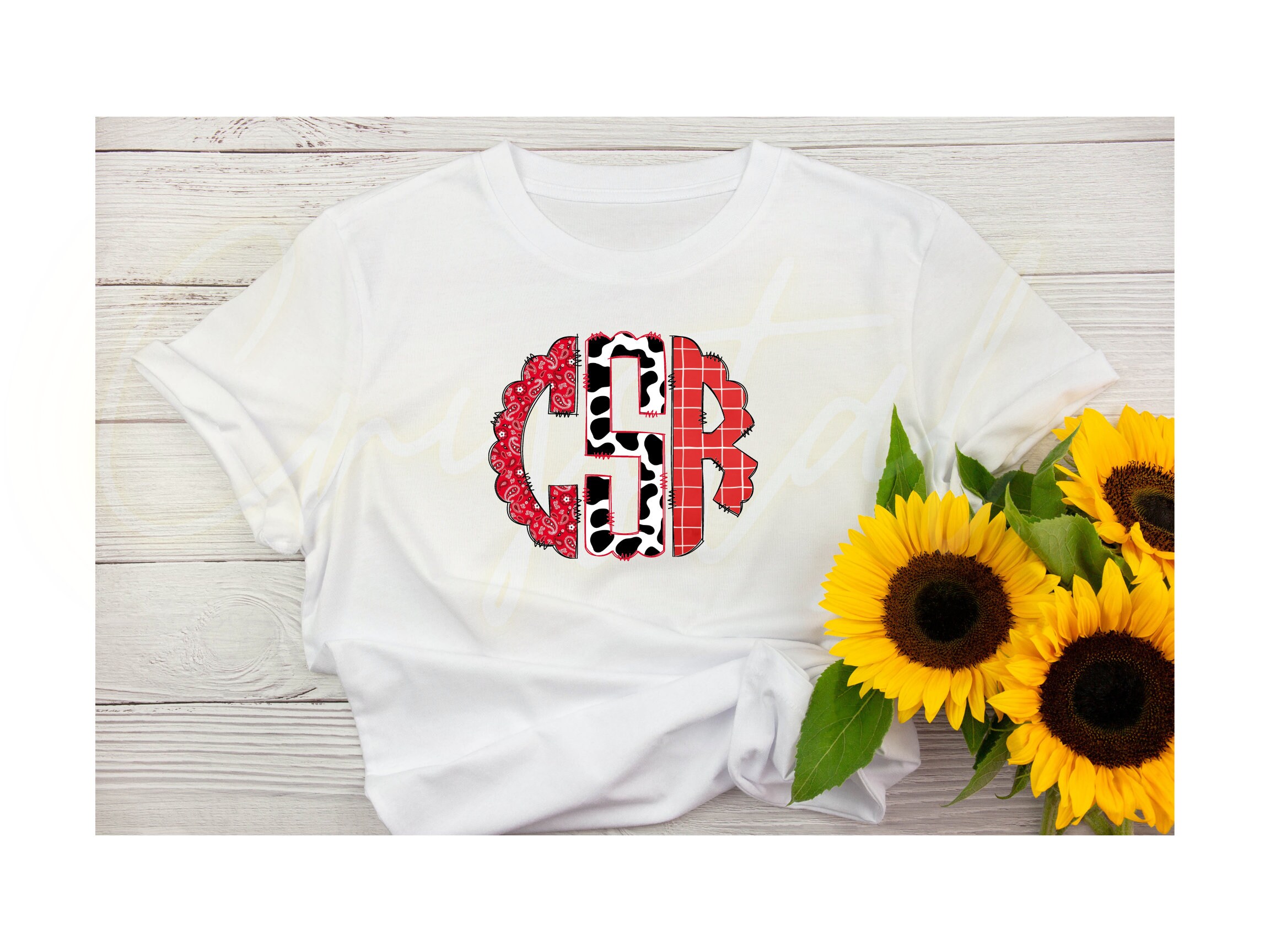 Personalized Western Monogram | Custom Cowboy Initials | Rustic Country ...