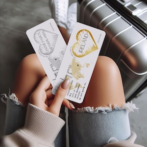 Carte d'embarquement personnalisée à gratter pour révéler, billet d'avion, cadeau des fêtes, cadeau d'anniversaire, cadeau de Noël, à gratter, à gratter pour révéler