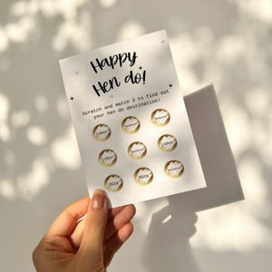Cadeau personnalisé à gratter pour révéler l'EVJF, bon EVJF, EVJF, EVJF, cadeau des fêtes, cadeau, à gratter, à gratter