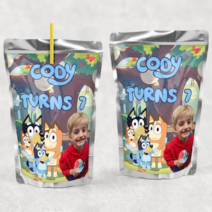 Custom Bluey Capri Sun Labels, Bluey Party Theme, Bluey Party
