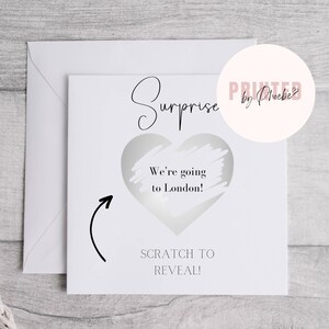 à gratter personnalisée surprise | Carte surprise | de voeux | Fils Fille Petit-enfant Nièce Neveu Petite amie Petit ami