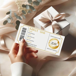 Cadeau de concert personnalisé à gratter pour révéler, gratter, gratter pour révéler