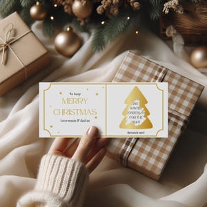 Cadeau de Noël personnalisé à gratter pour révéler, bon de Noël, cadeau des fêtes, cadeau de Noël, à gratter, à gratter pour révéler