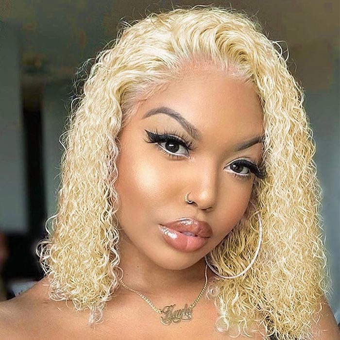 blonde curly wigs