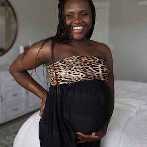 Labor & Delivery Gown, Functional For Childbirth, Nursing, Epidural, Hospital and Home Birth. Comfortable For Pregnancy/Postpartum- Bandeau
