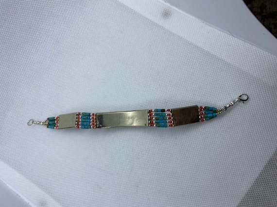 Vintage Tibetan Style Turquoise, Carnelian and Co… - image 3