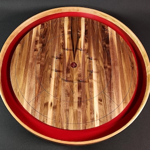 Crokinole Board &quot;Badger&quot; Solid Walnut Deck Great Gift