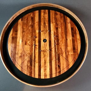 Crokinole Board &quot;Enigma&quot; Solid Honduran Rosewood Deck Great Gift