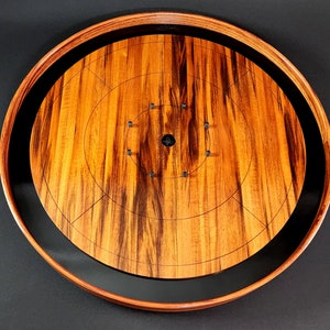 Crokinole Board &quot;Sandstorm&quot; Solid Tigerwood Deck Great Gift