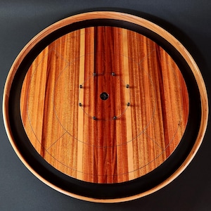 Crokinole Board &quot;Ares&quot; Solid Bloodwood and Cherry Deck Great Gift