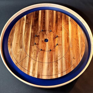 Crokinole Board &quot;Trident&quot; Solid Walnut Deck Great Gift