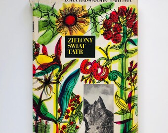 Unique 1963 Old Polish book Mountain Photos Plants Tatra Mountais Peaks Forest Flowers Plants Rare Vintage Poland European
