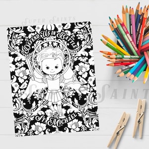San Michele, difendici in battaglia Pagina da colorare / Pagina da colorare cattolica per bambini / Artigianato cattolico / Vita liturgica