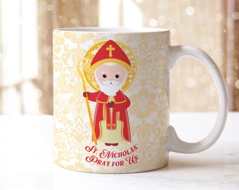 St. Nicholas Catholic Mug | Catholic Tea, Coffee, Hot Chocolate | Catholic Gift for Kids/Teen | Catholic Christmas Present