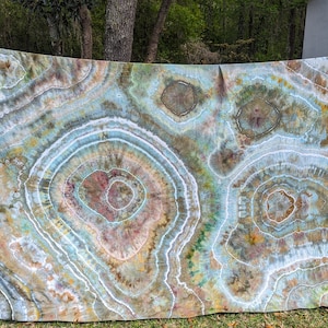 Hand Dyed Duvet Cover Set or Sheet Set-Earthy Geode Ice Dyed