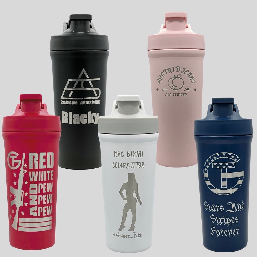 Personalized Shaker Bottle, Fitness Blender Shaker, Stainless Steel Workout  Bottle, Pre Workout Water Bottle, Custom Protein Shake Gym Cup, 