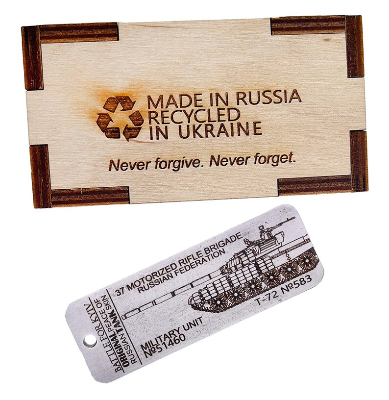 Made in Russia Recycled in Ukraine Engraved Custom Keychain Etsy