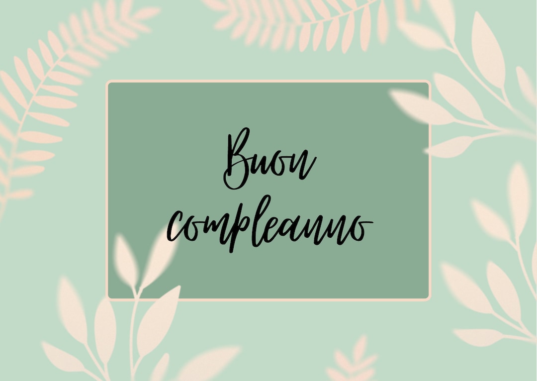 Buon Compleanno Card - Etsy
