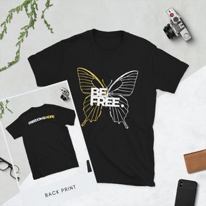 Damen Shirt &#39;Be Free - Freedom & Hope&#39; T-Shirt Growth, Mental Health. ADHS, Depression, Anxiety, Healing