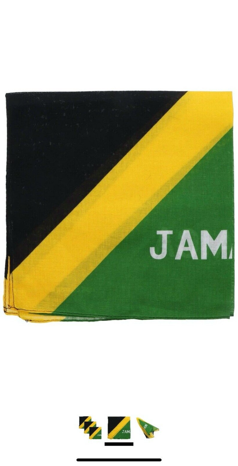 Jamaica Jamaican Flag Bandana Etsy