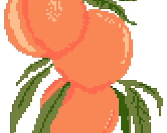 Sweet Georgia Peach Needlepoint Chart: Cross Stitch Pattern (PDF Download)
