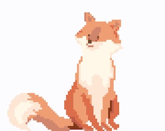 Madame Fox Needlepoint Chart: Cross Stitch Pattern (PDF Download)