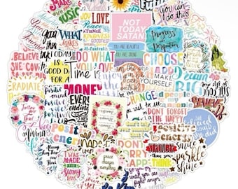 Colorful Motivational Sticker Flakes: Scrapbooking Mystery Bag