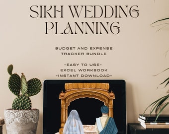 Sikh Wedding Budget and Expense Tracker| Excel Spreadsheet | Instant Download|