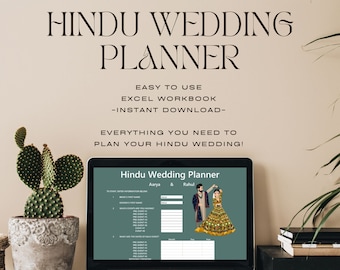 Hindu Hochzeit Planer| Excel-Arbeitsbuch | Sofort Download| Hindu | Hochzeitsplaner