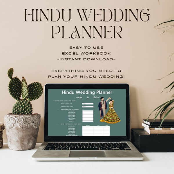 Hindu Wedding Planner| Excel Workbook | Instant Download| Hindu | Wedding Planner