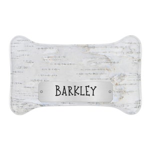 Personalized Dog Food Mat: Bone Shaped Pet Feeding Placemat